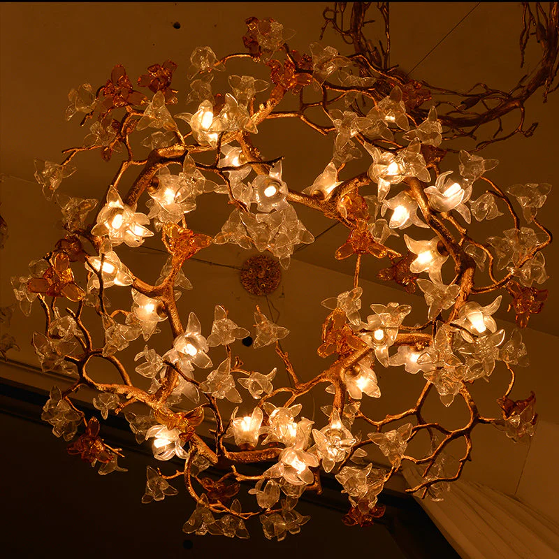 Blossom Flower Round Bedroom Chandelier Light - Image 4