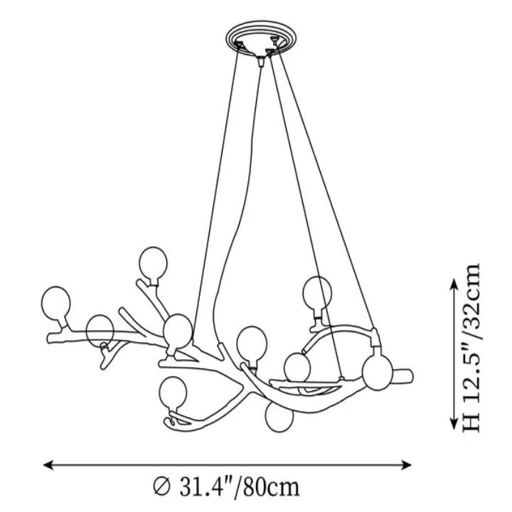 Boho Tree Branch Modern Chandelier - Image 14