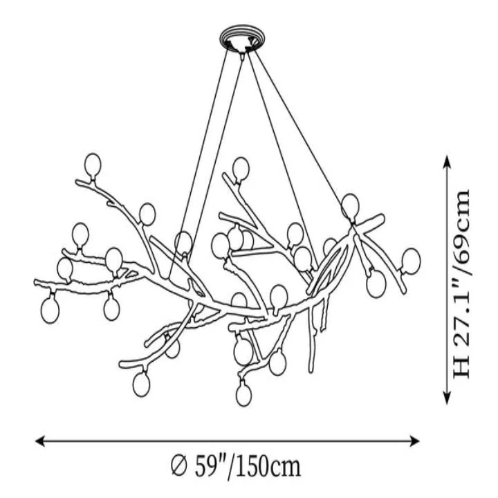 Boho Tree Branch Modern Chandelier - Image 20