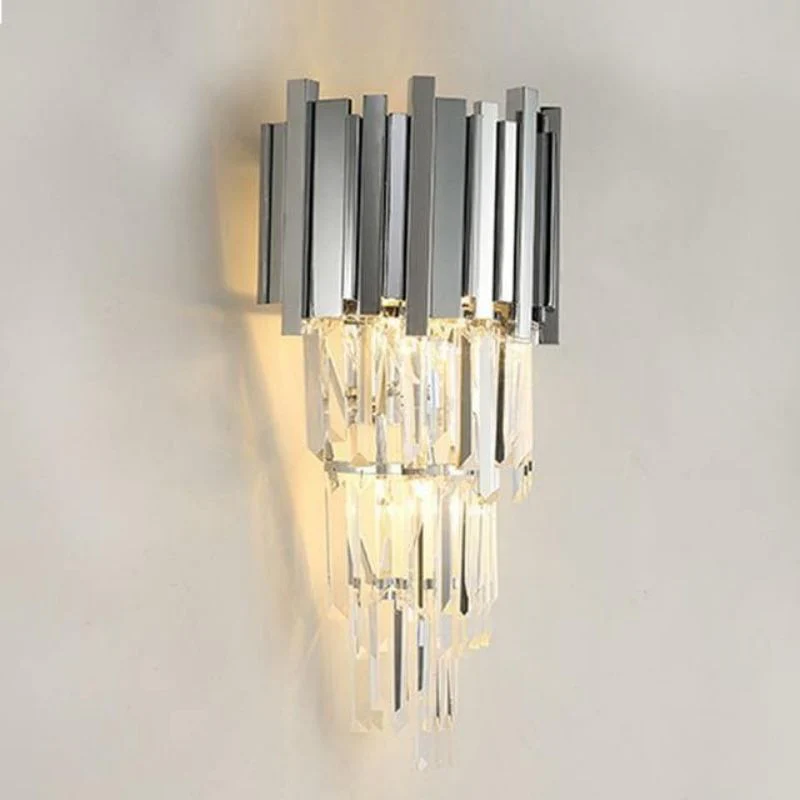 Bourbons Chrome Crystal Wall Sconce 19"H - Image 3
