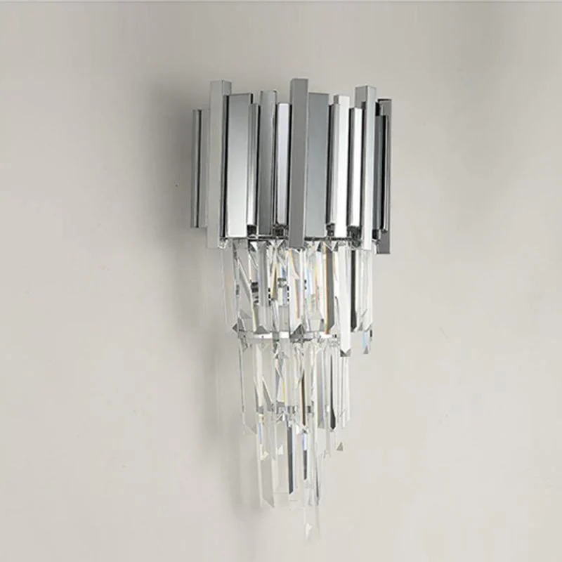 Bourbons Chrome Crystal Wall Sconce 19"H - Image 4