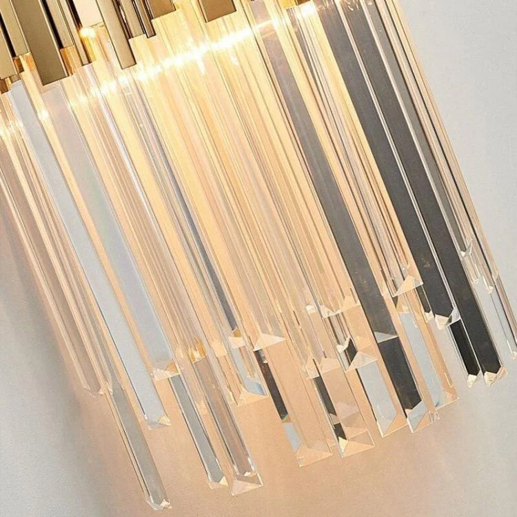 Bourbons Gold Clear Crystal Wall Sconce 18"H - Image 5