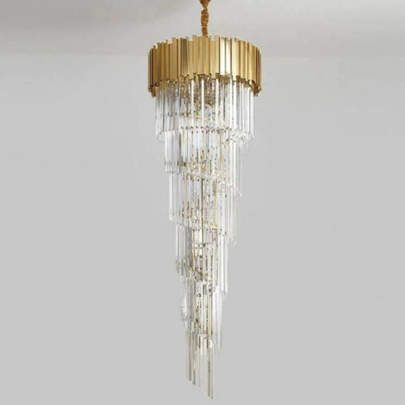 Bourbons Louis 2-Story Crystal Round Chandelier - Image 3