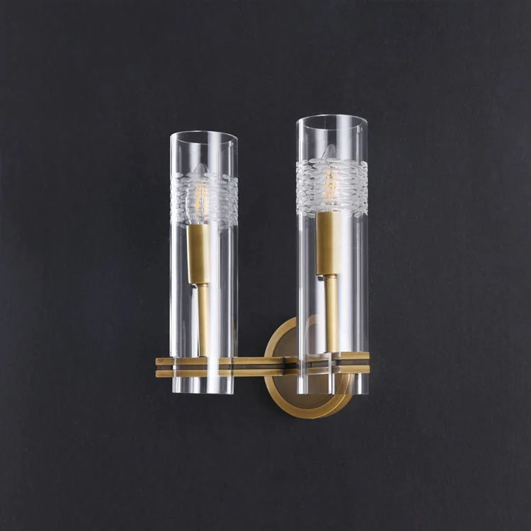 Brass Double Kaleidoscope Wall Sconce - Image 4