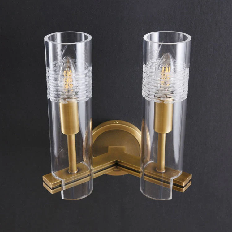 Brass Double Kaleidoscope Wall Sconce - Image 7