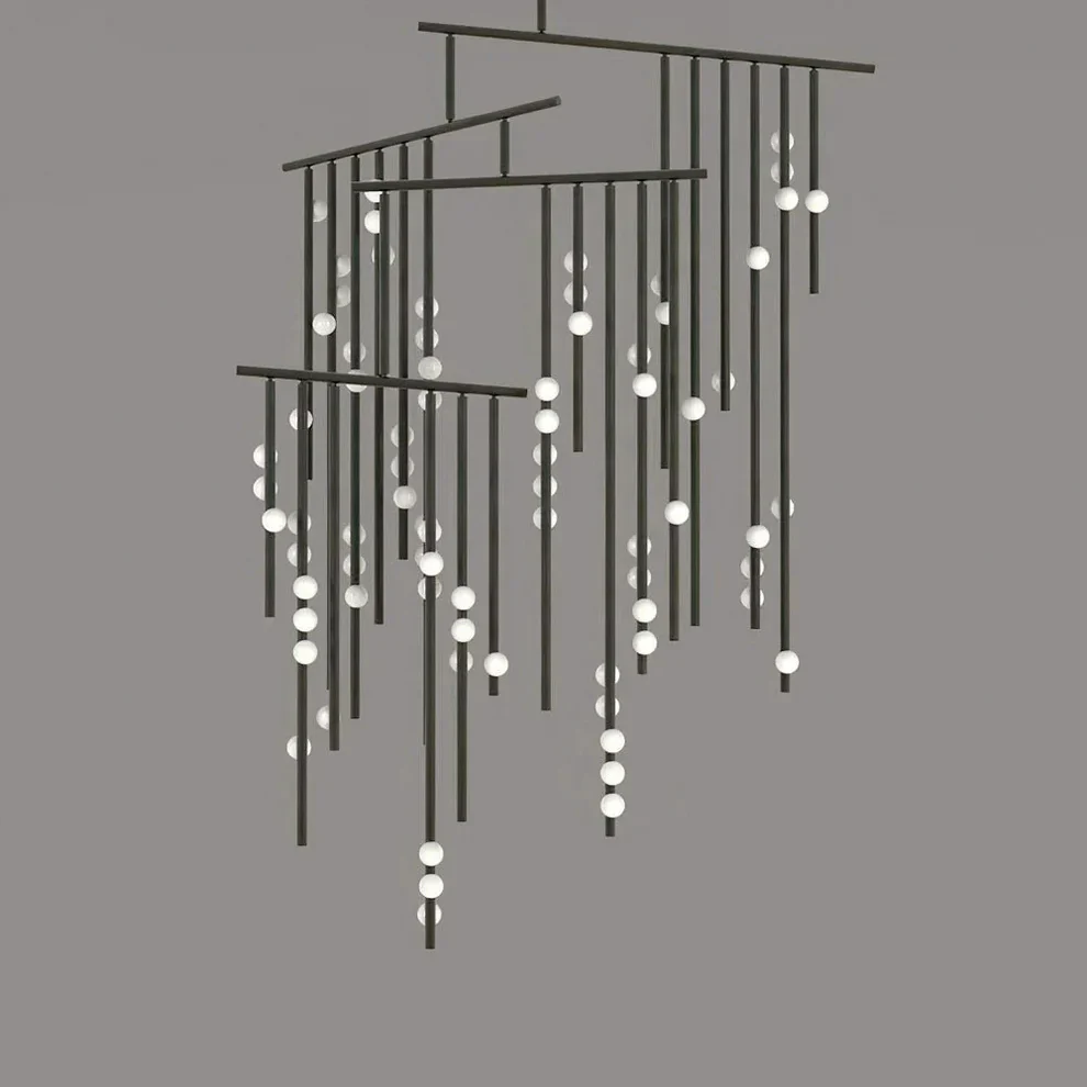Brass Drop System Chandelier - Image 12
