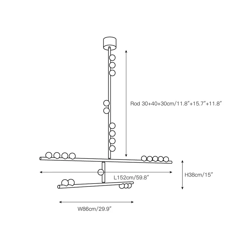 Brass Drop System Chandelier - Image 13