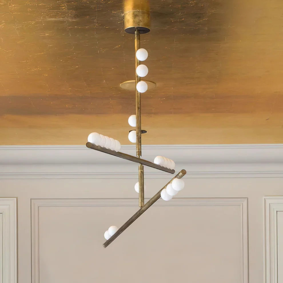 Brass Drop System Chandelier - Image 19