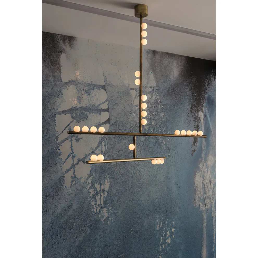 Brass Drop System Chandelier - Image 26