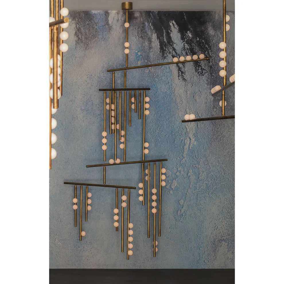 Brass Drop System Chandelier - Image 27