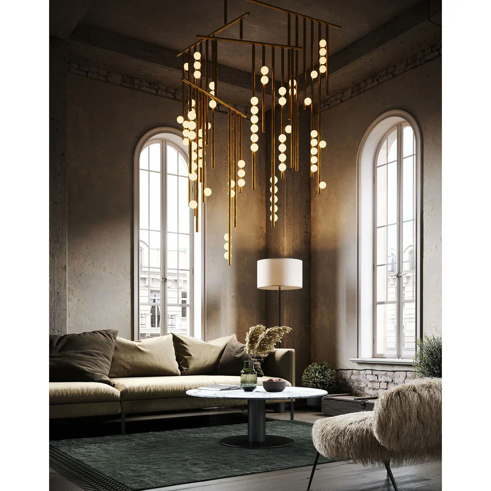 Brass Drop System Chandelier - Image 28