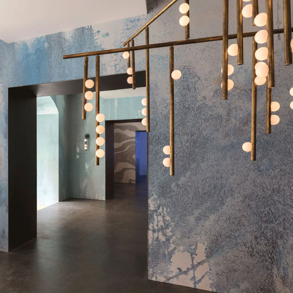 Brass Drop System Chandelier - Image 3