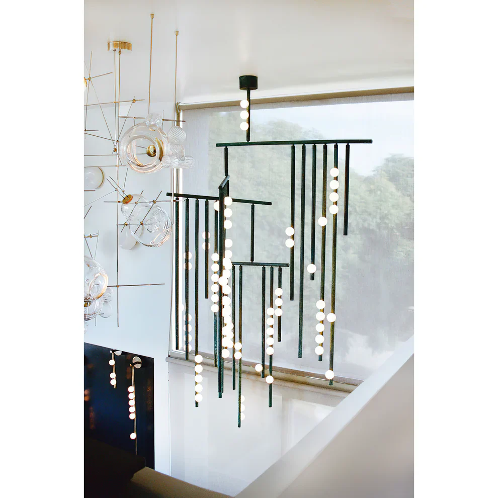 Brass Drop System Chandelier - Image 40