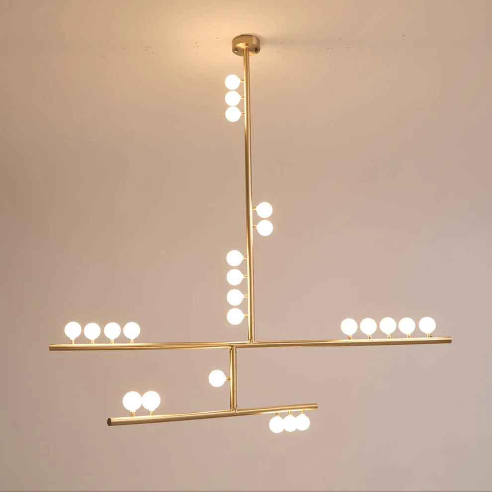 Brass Drop System Chandelier - Image 43