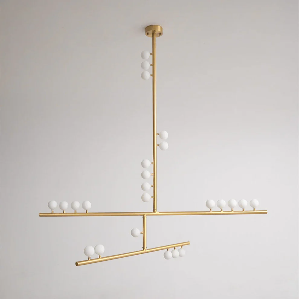Brass Drop System Chandelier - Image 5