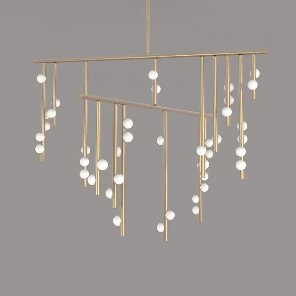 Brass Drop System Chandelier - Image 6