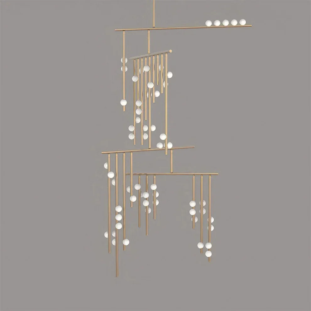 Brass Drop System Chandelier - Image 7