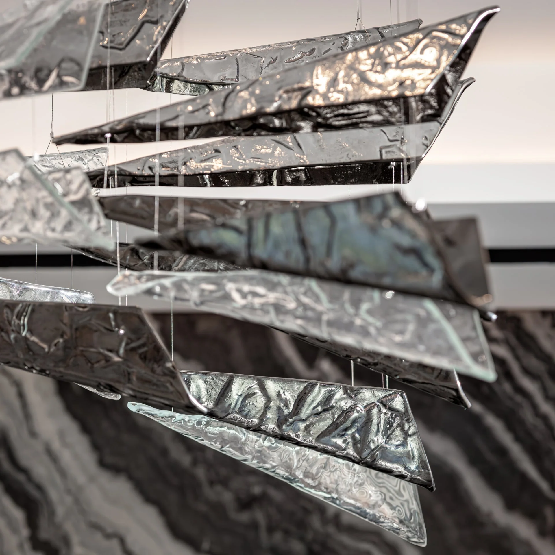 Breeze Chandelier,Designer Chandelier Lighting, Modern Glass Spiral Chandelier - Image 11