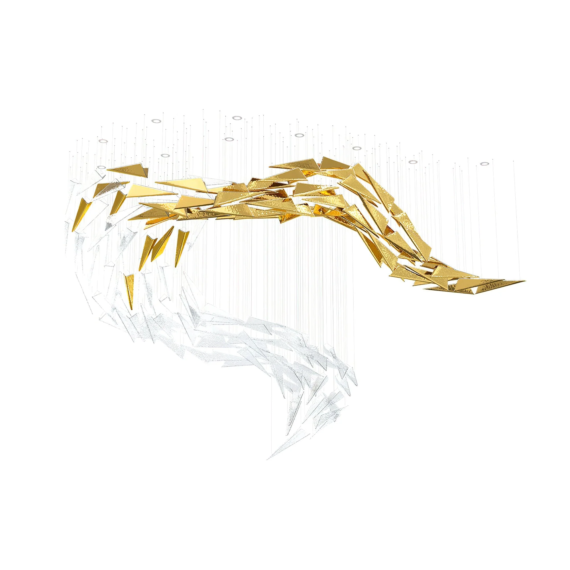 Breeze Chandelier,Designer Chandelier Lighting, Modern Glass Spiral Chandelier - Image 12