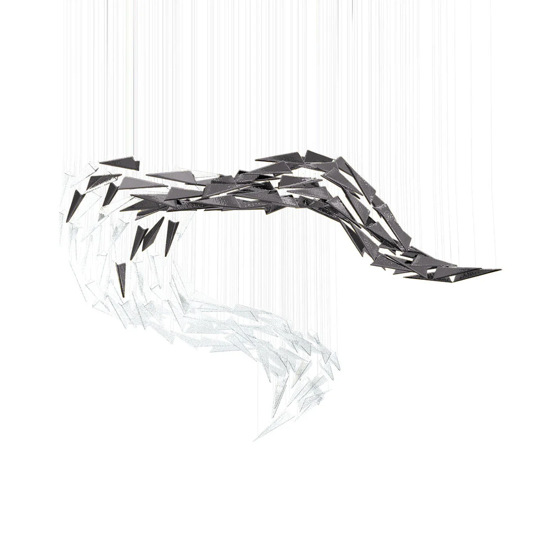 Breeze Chandelier,Designer Chandelier Lighting, Modern Glass Spiral Chandelier - Image 14