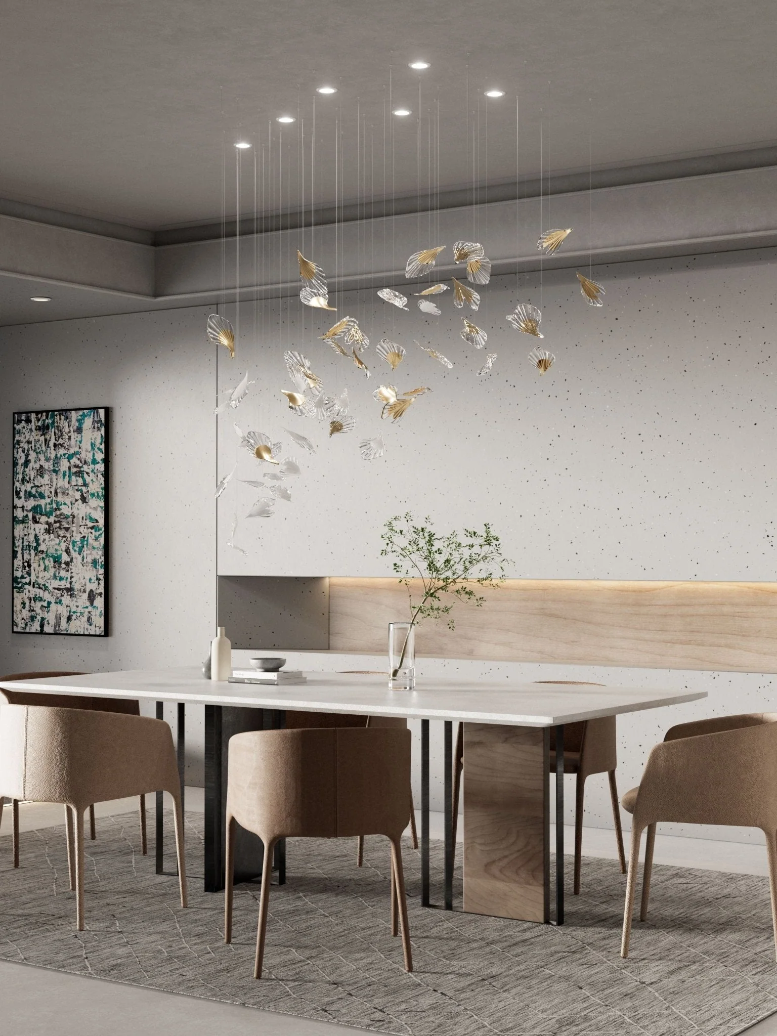 Galaxy Breezeleaf Meteor Shower Crystal Spiral Chandelier - Image 3