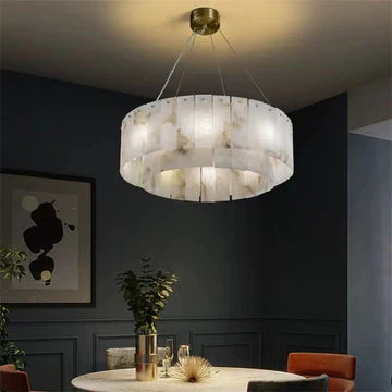 Brendra Alabaster 2-Tier Round Chandelier - Image 3