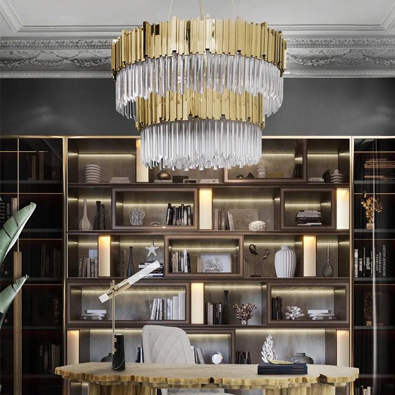 Brilliant Decorative 2-Tier Round Chandelier - Image 2