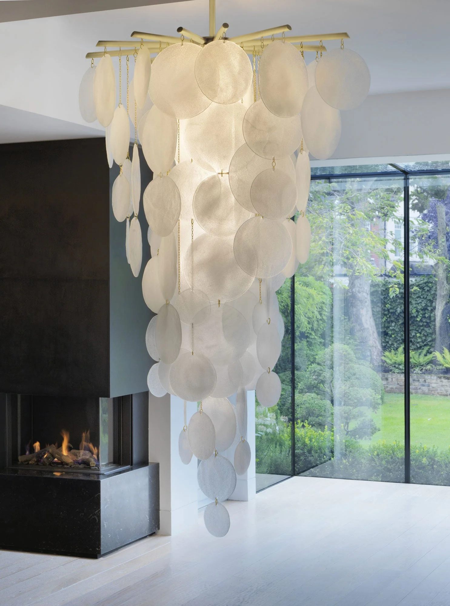 Briony Glass Cascade Chandelier 78.7'' - Image 2