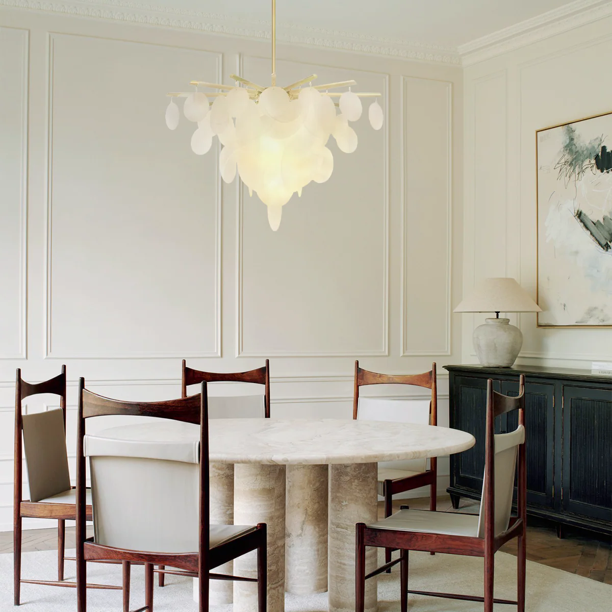 Briony Glass Pendant Chandelier 46.9" 62.6" - Image 2