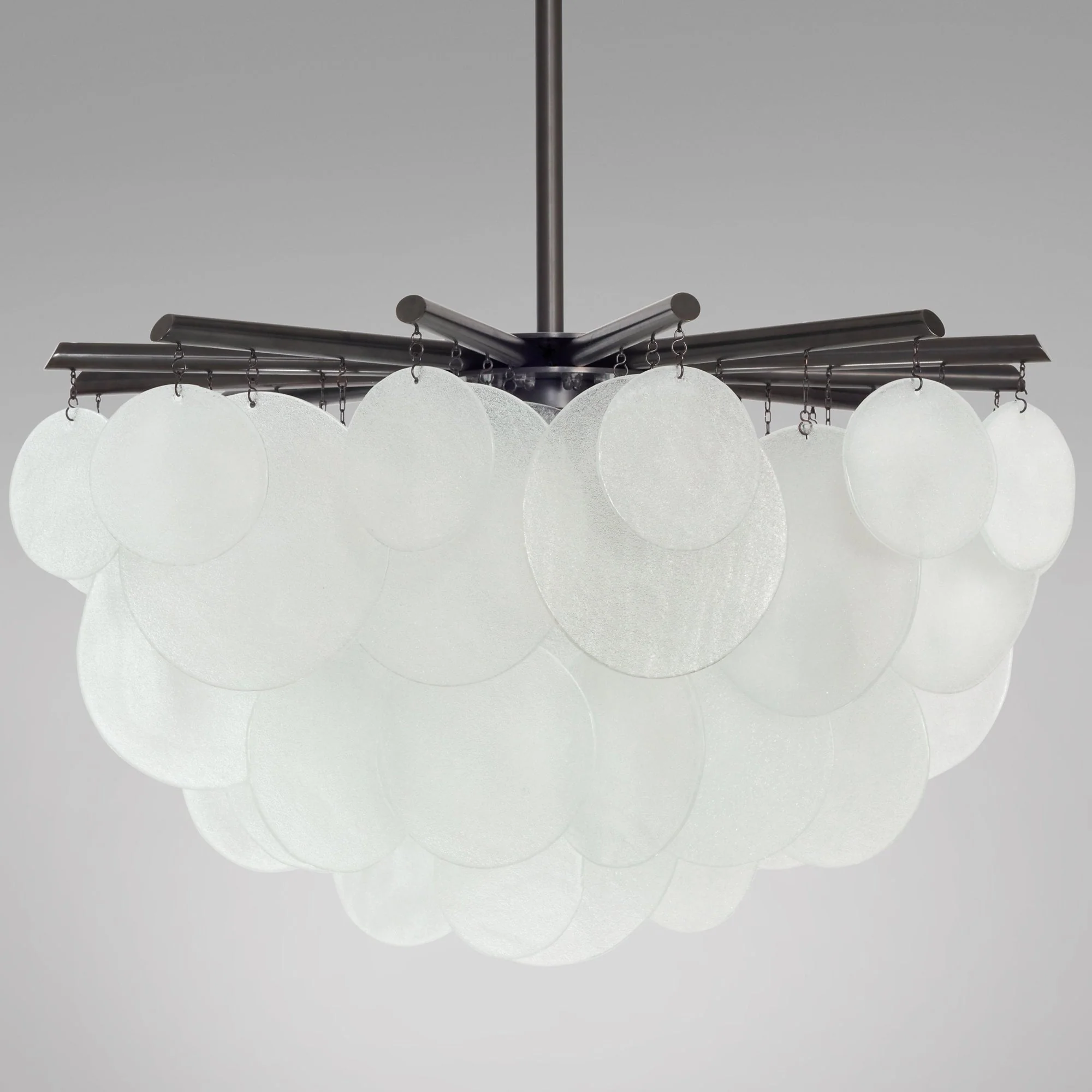 Briony Glass Round Pendant Chandelier 35'' 47'' - Image 11