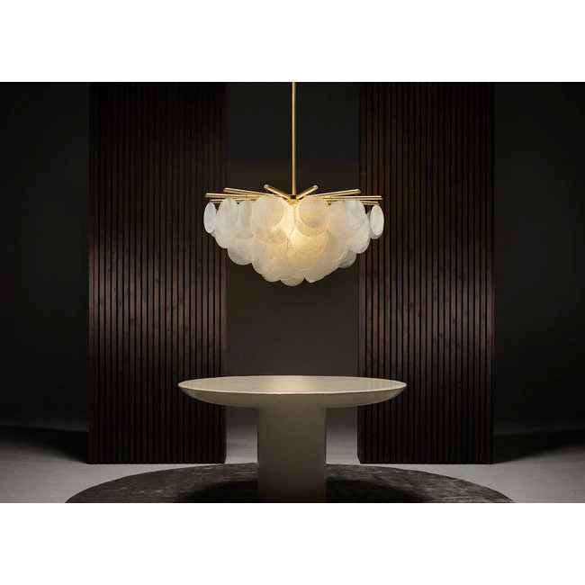 Briony Glass Round Pendant Chandelier 35'' 47'' - Image 5