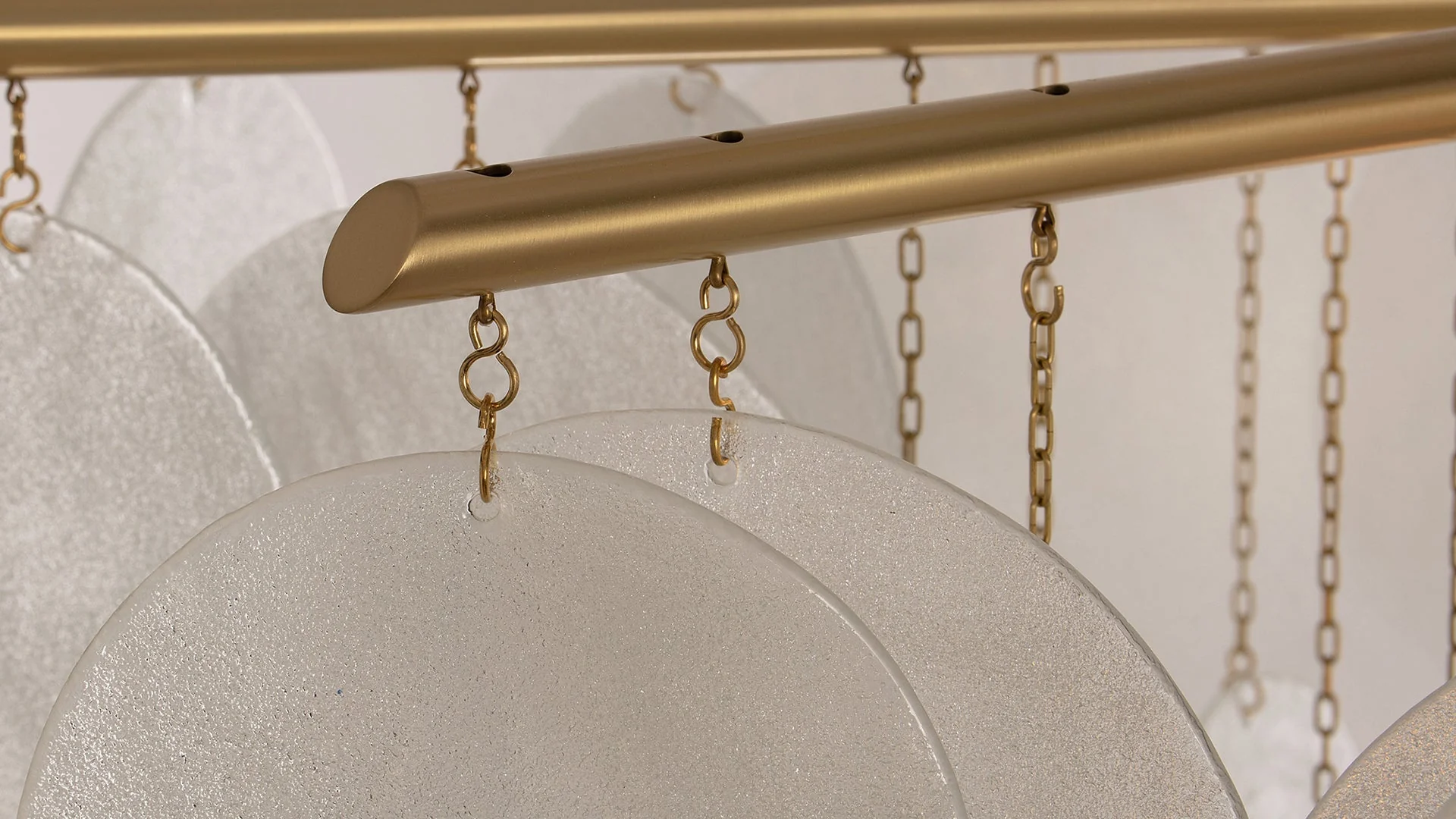 Briony Glass Round Pendant Chandelier 35'' 47'' - Image 7