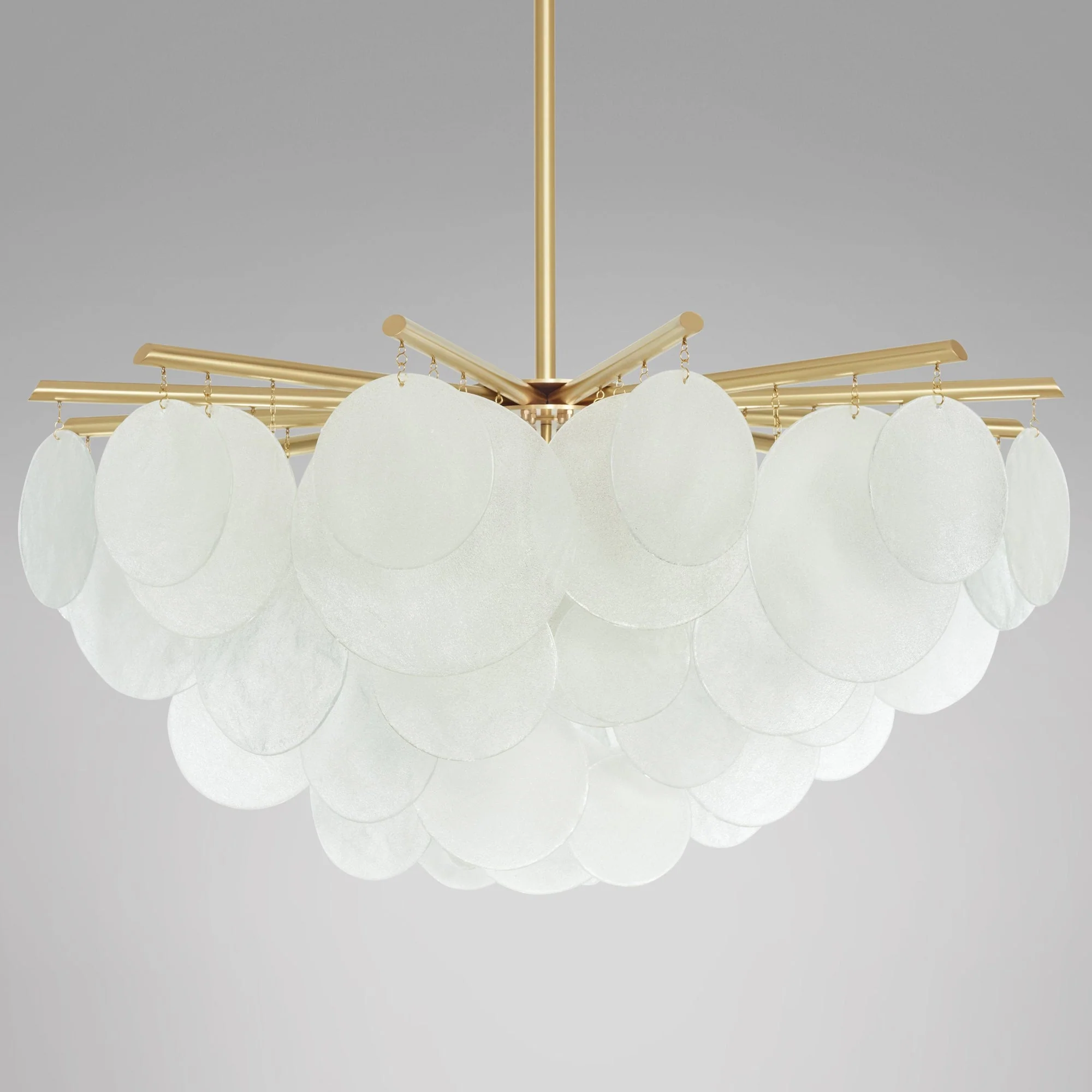 Briony Glass Round Pendant Chandelier 35'' 47'' - Image 9