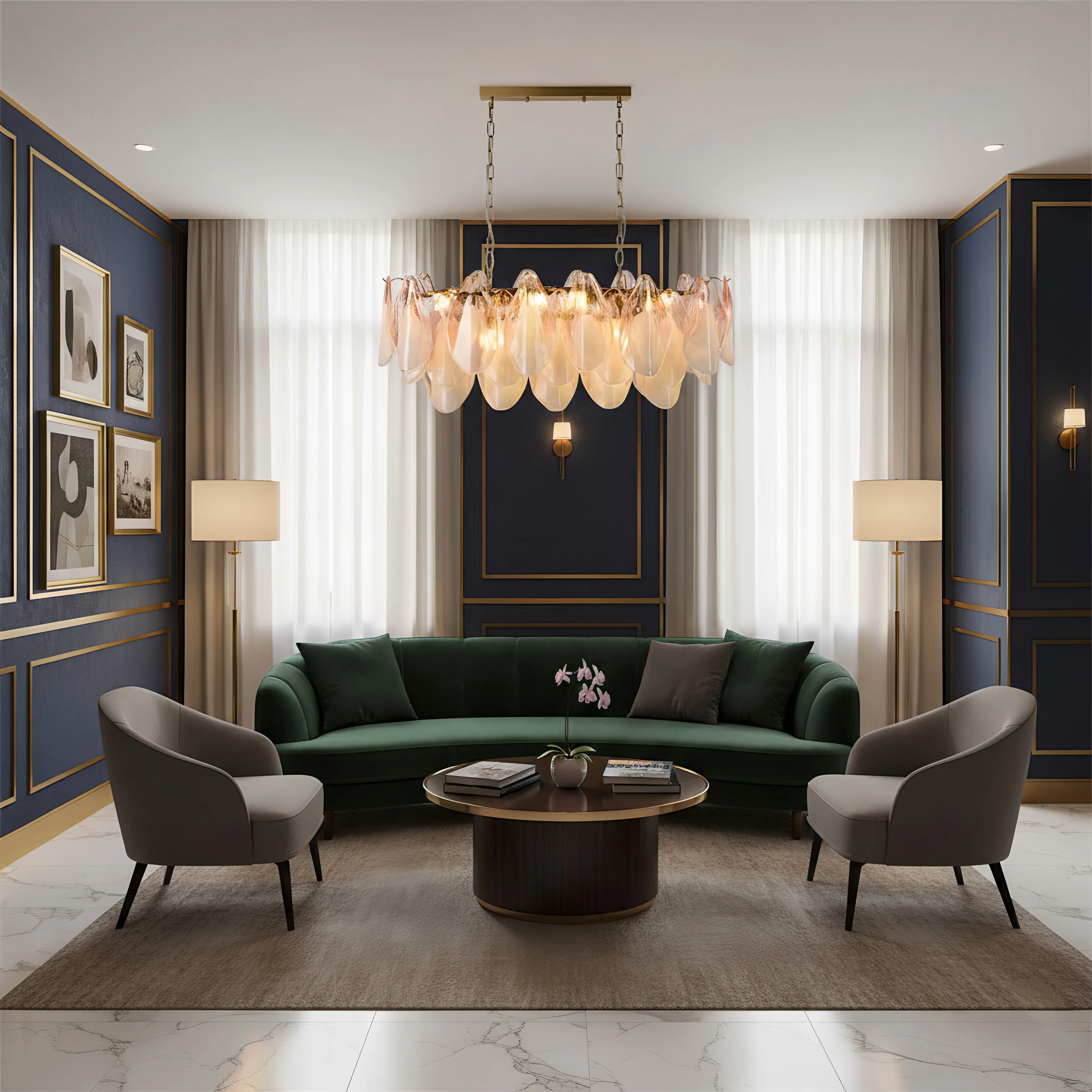 Caia Murano Glass Chandelier for Living Room - Image 2