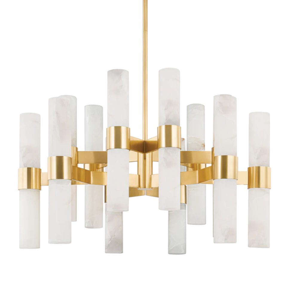 Caleb 24 Light Alabatser Dining Table Chandelier - Image 2