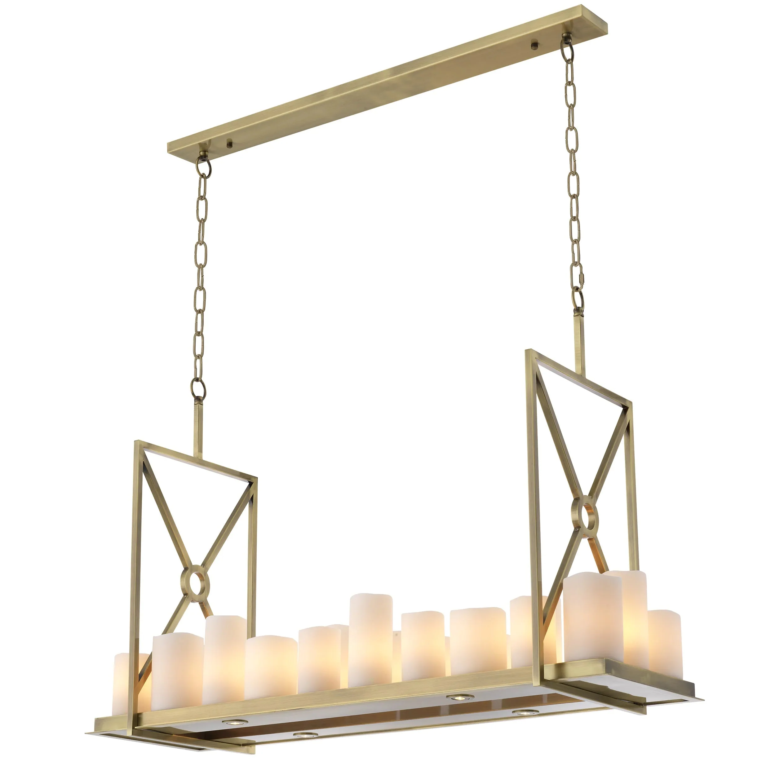 Calista Modern Candle Chandelier - Black/Brass - Image 6