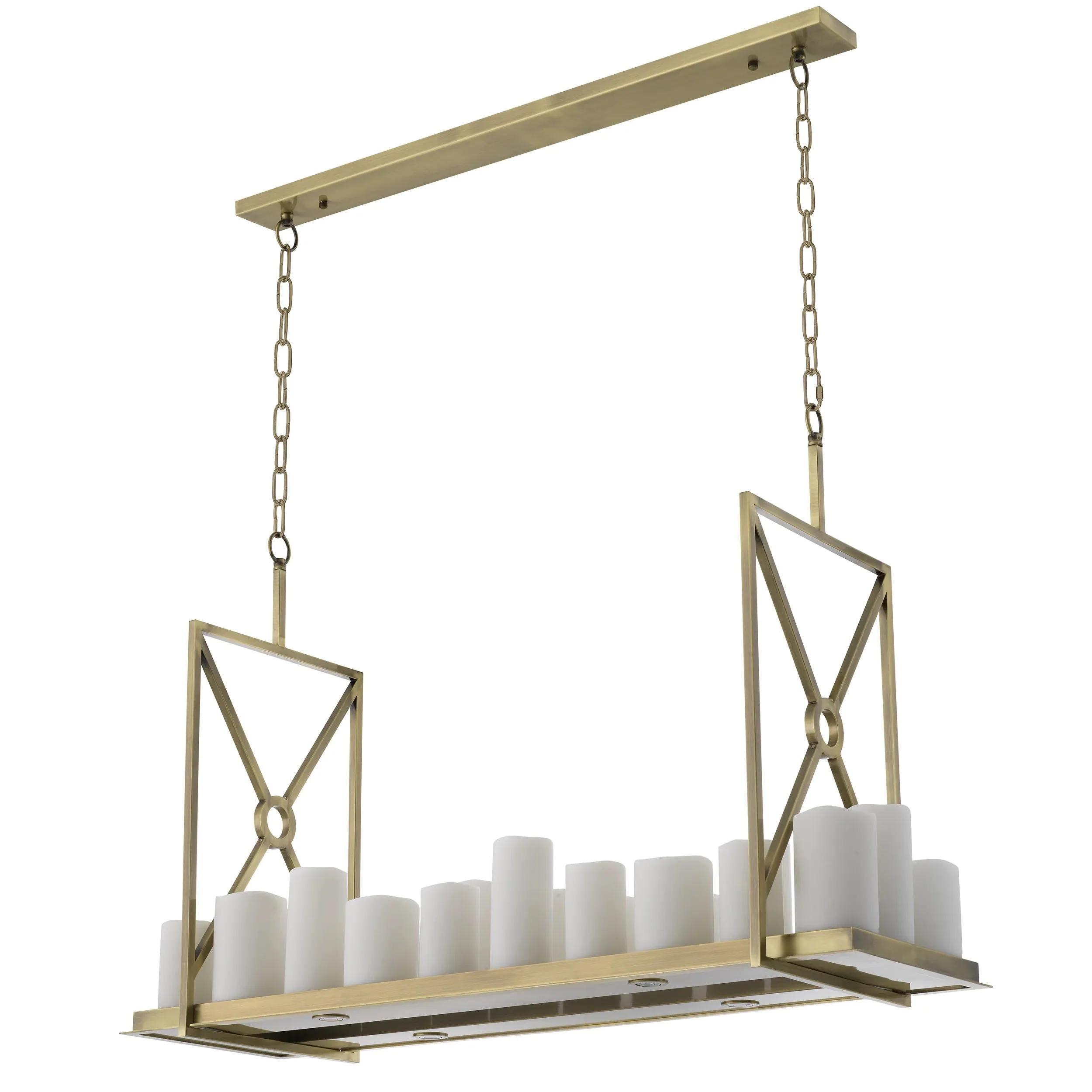 Calista Modern Candle Chandelier - Black/Brass - Image 7