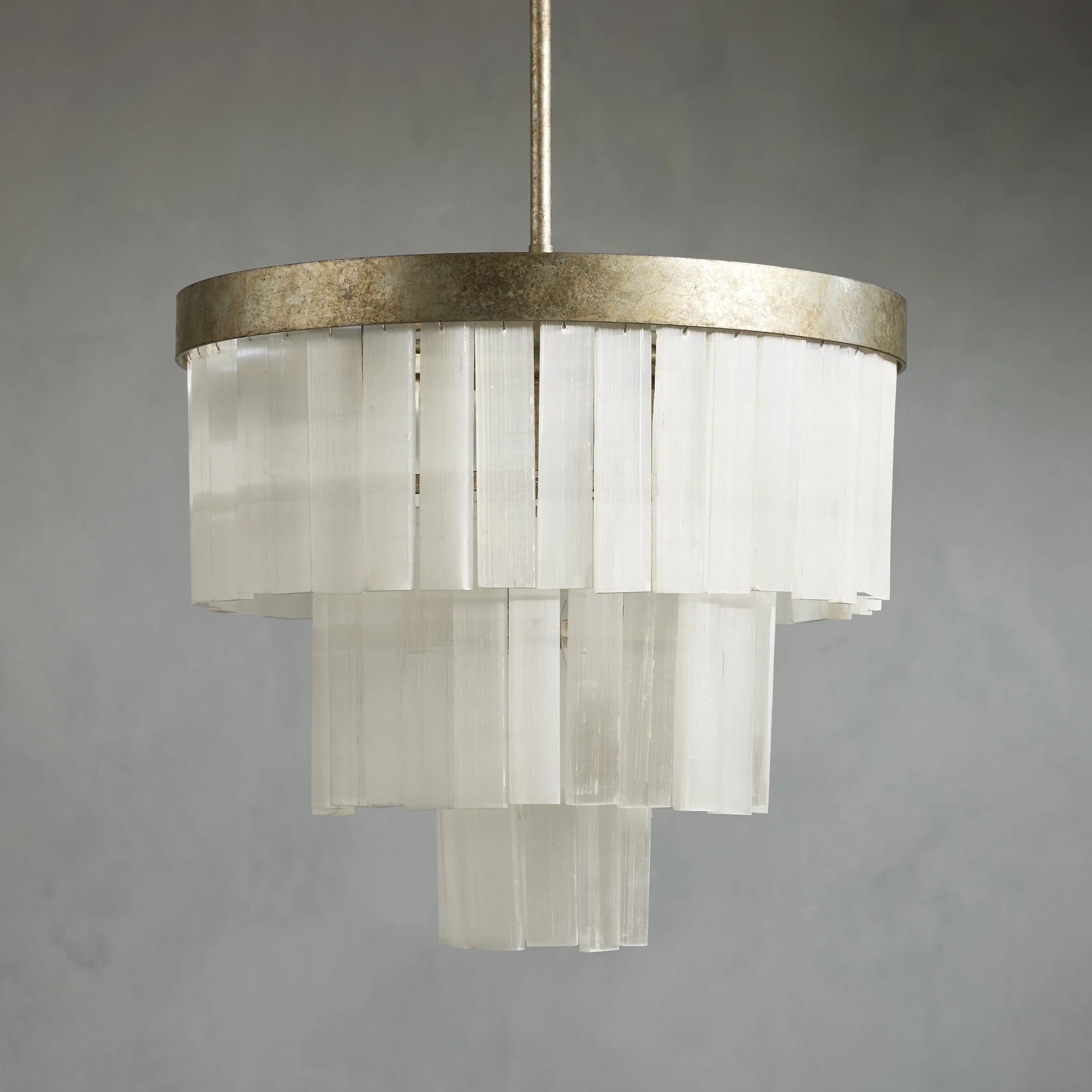 Camron Luxury Selenite 3 Tier Round Chandelier - Image 2