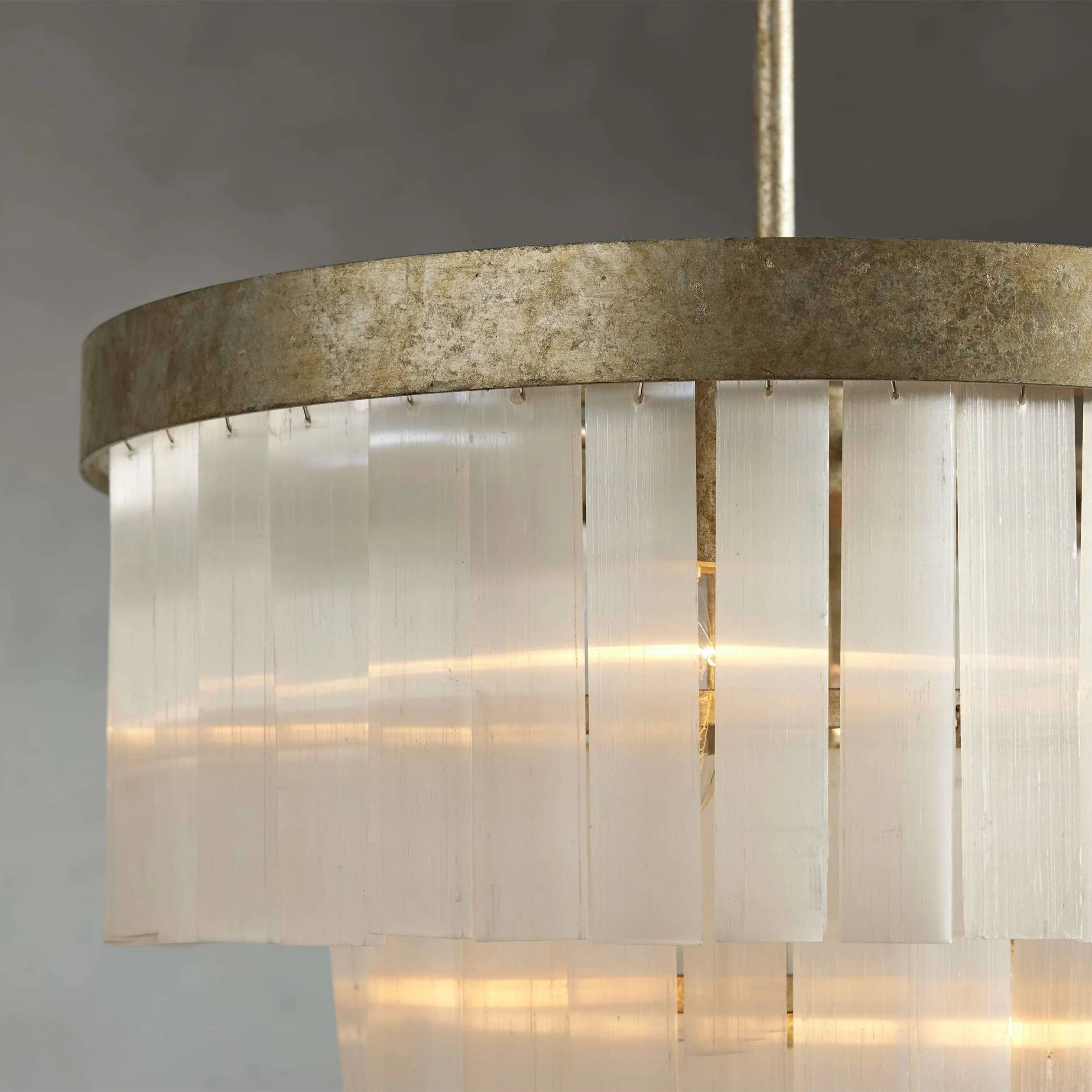 Camron Luxury Selenite 3 Tier Round Chandelier - Image 3