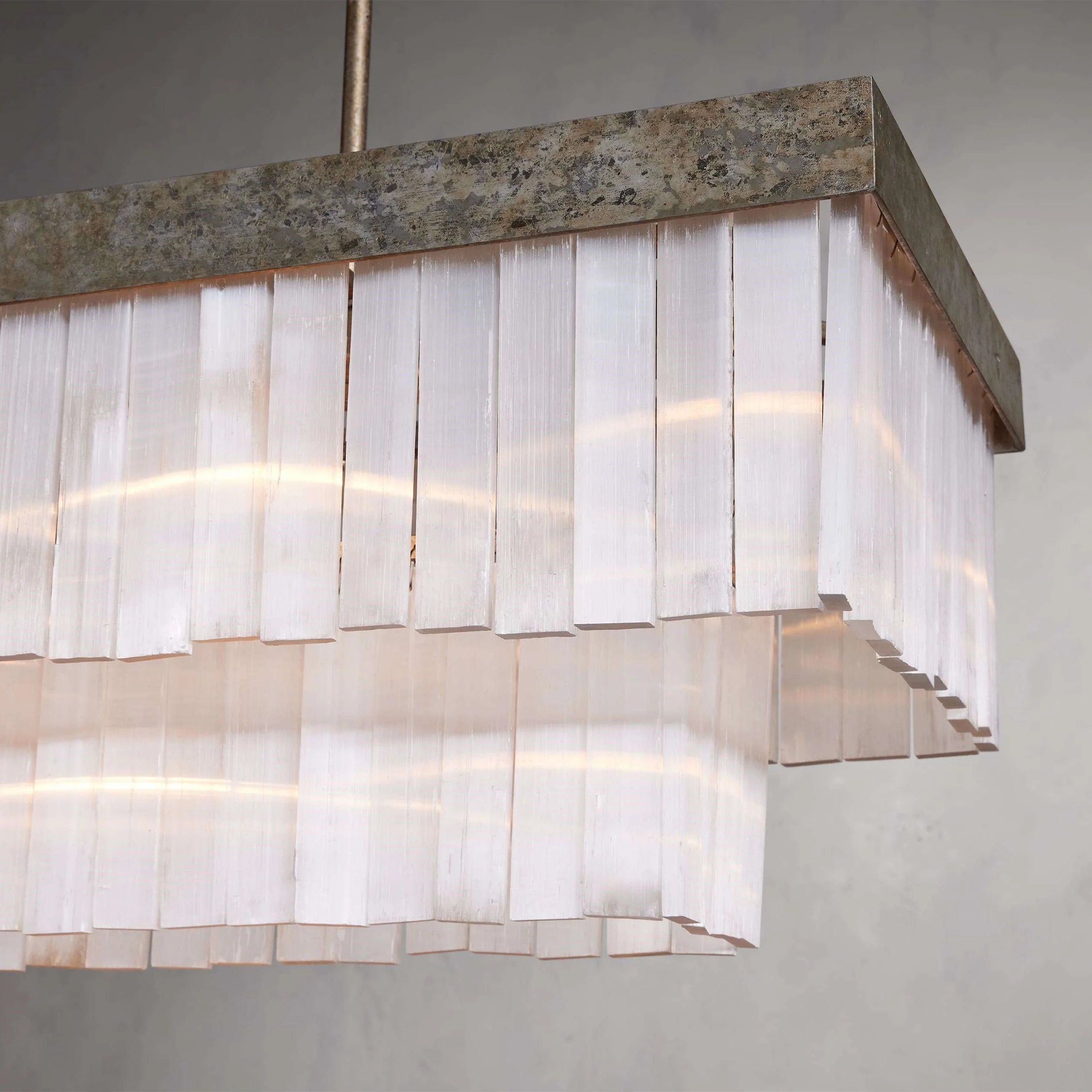 Cameron Luxury Selenite Linear Chandelier 49'' 59'' - Image 3