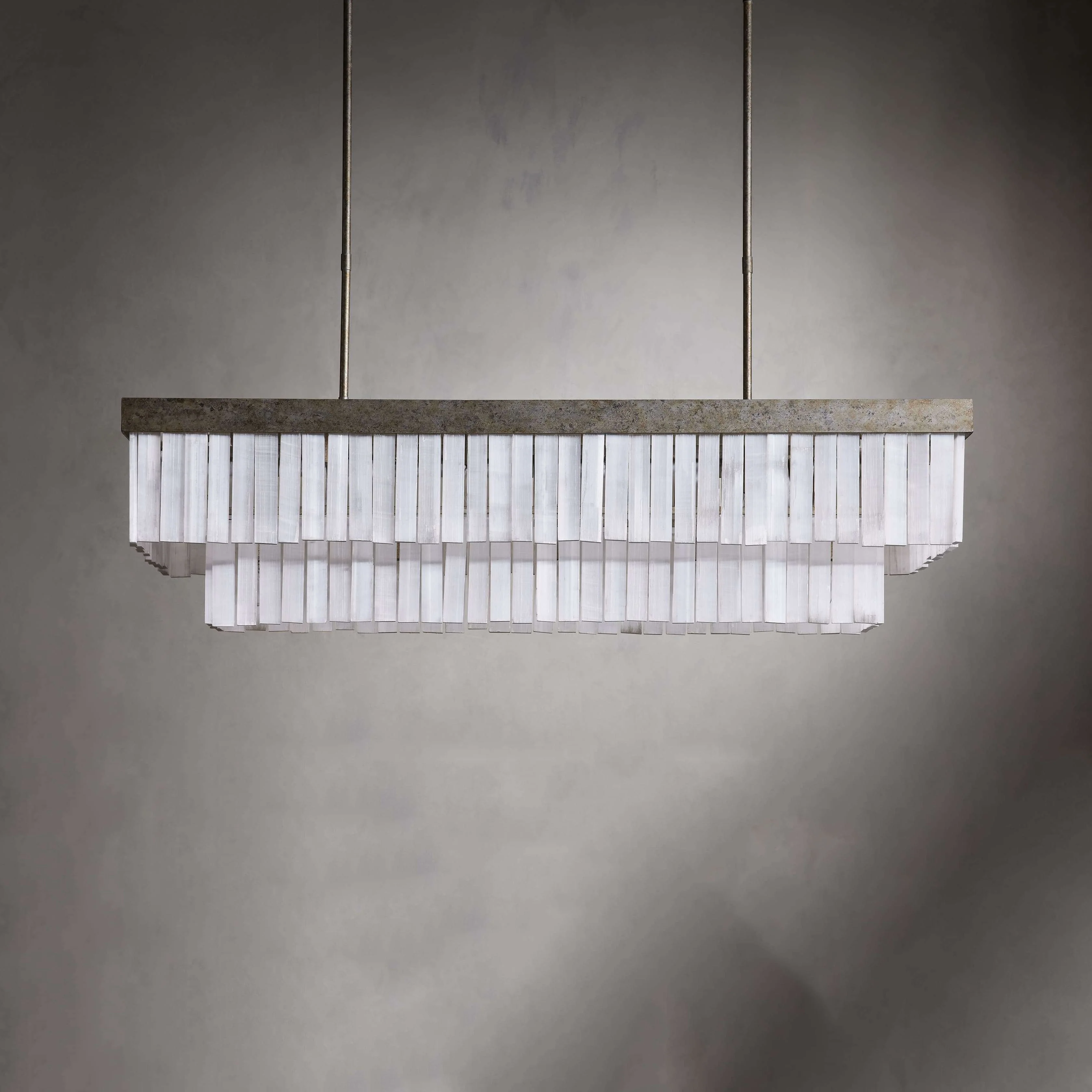 Cameron Luxury Selenite Linear Chandelier 49'' 59'' - Image 4