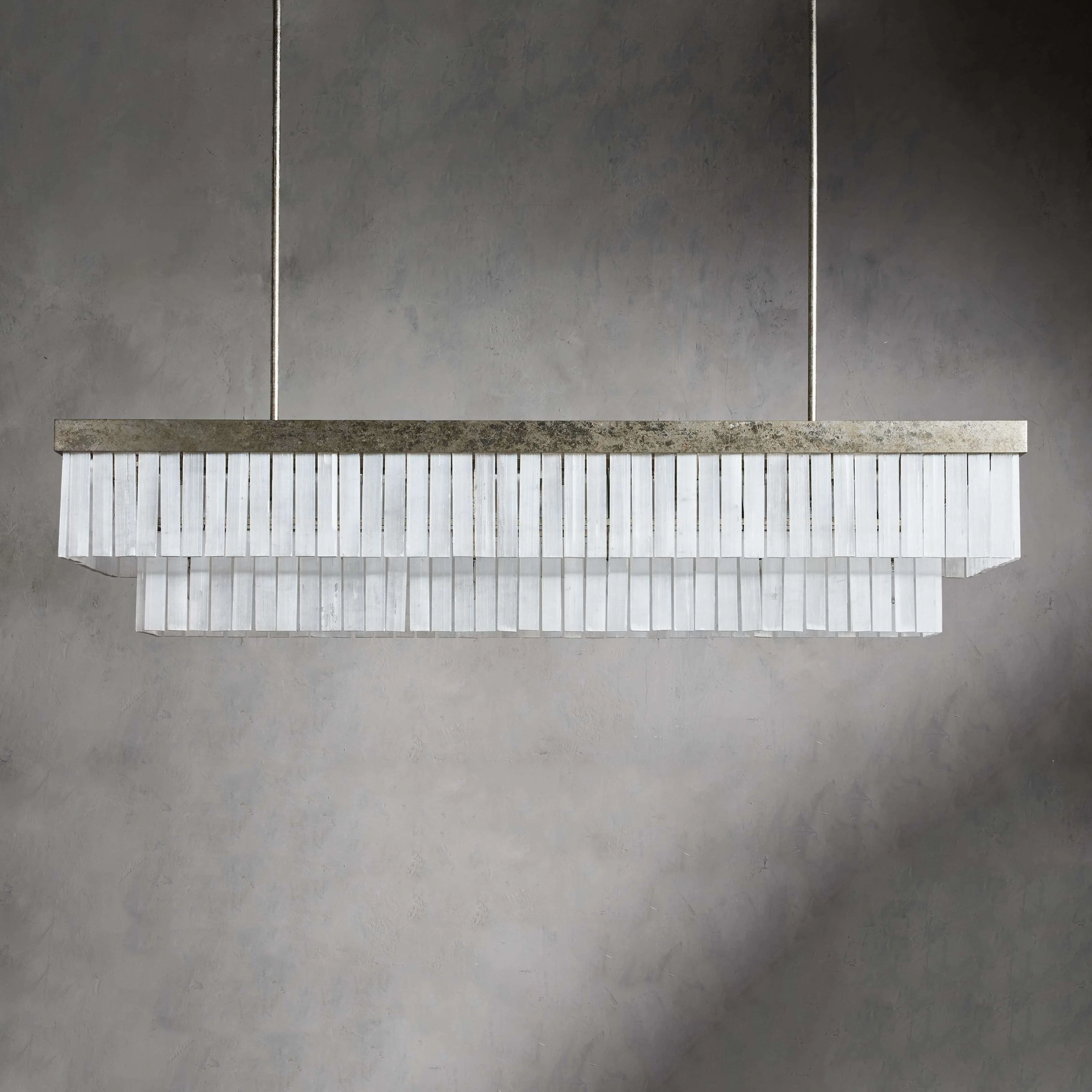 Cameron Luxury Selenite Linear Chandelier 49'' 59'' - Image 9