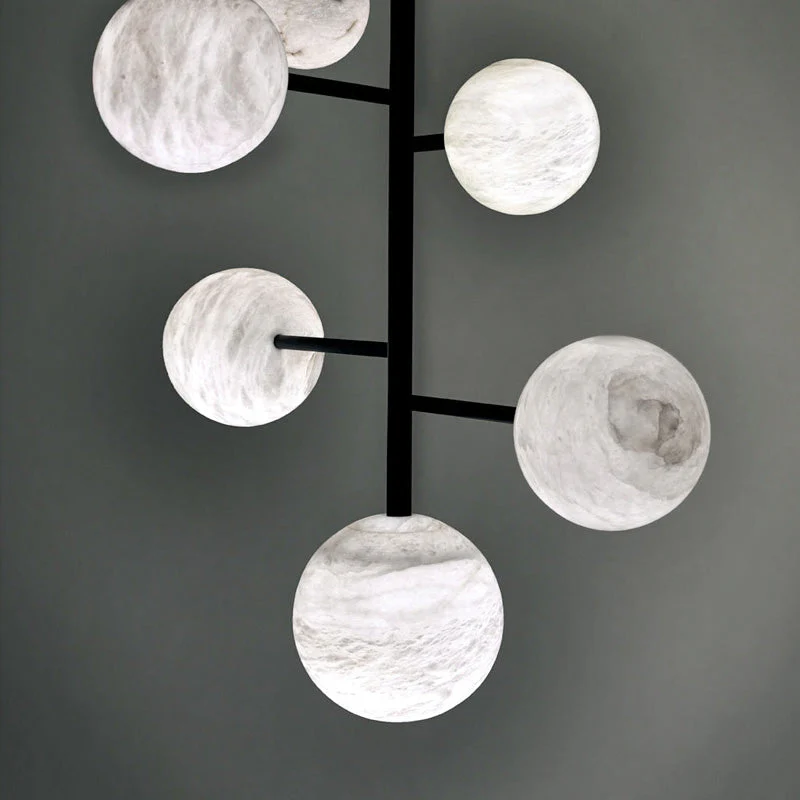 Carol Sphere Delight - Modern Artistic Alabaster Chandelier Light - Image 5