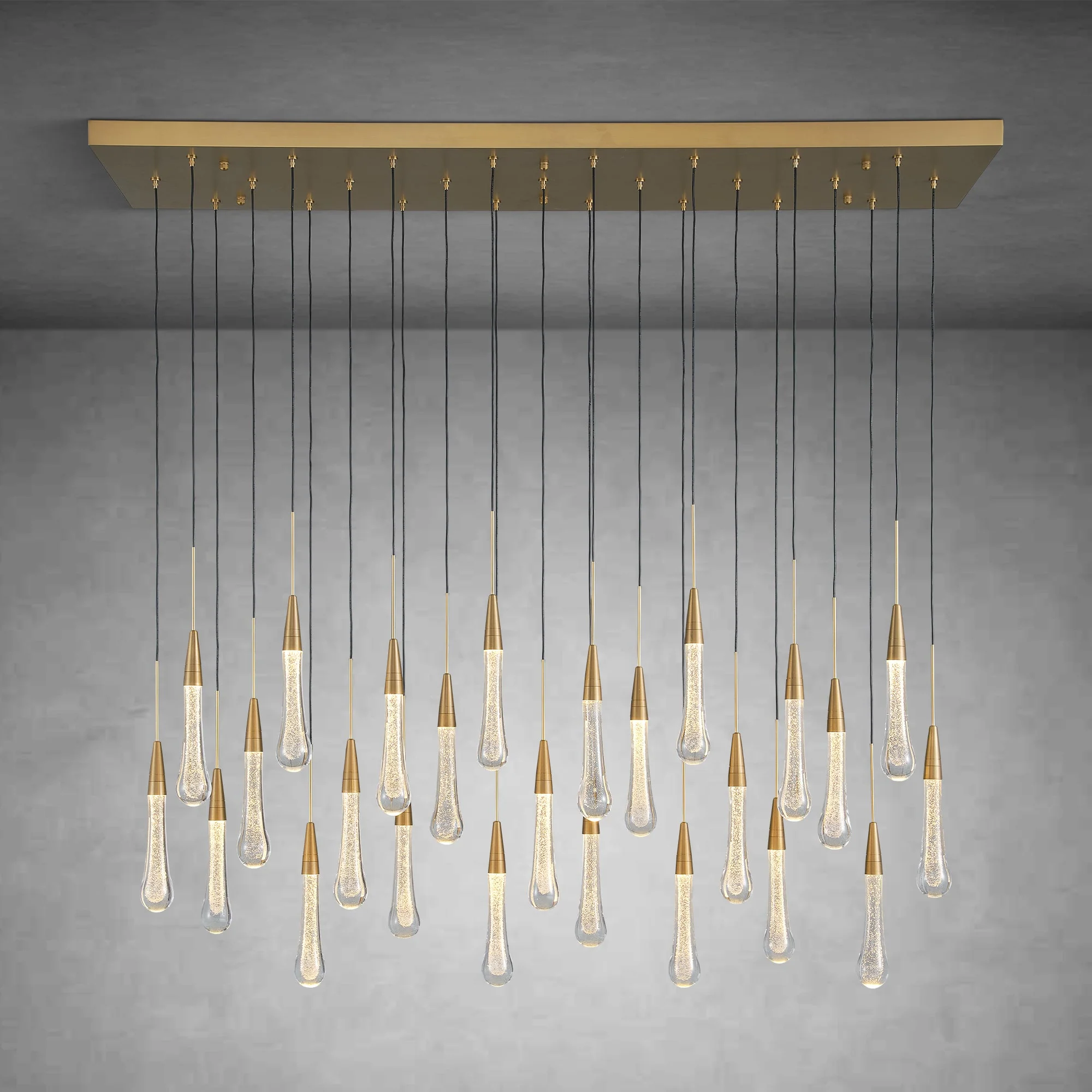 Cascade Glass Raindrop Chandelier - Luxury Grand Foyer & Staircase Lighting - Image 6