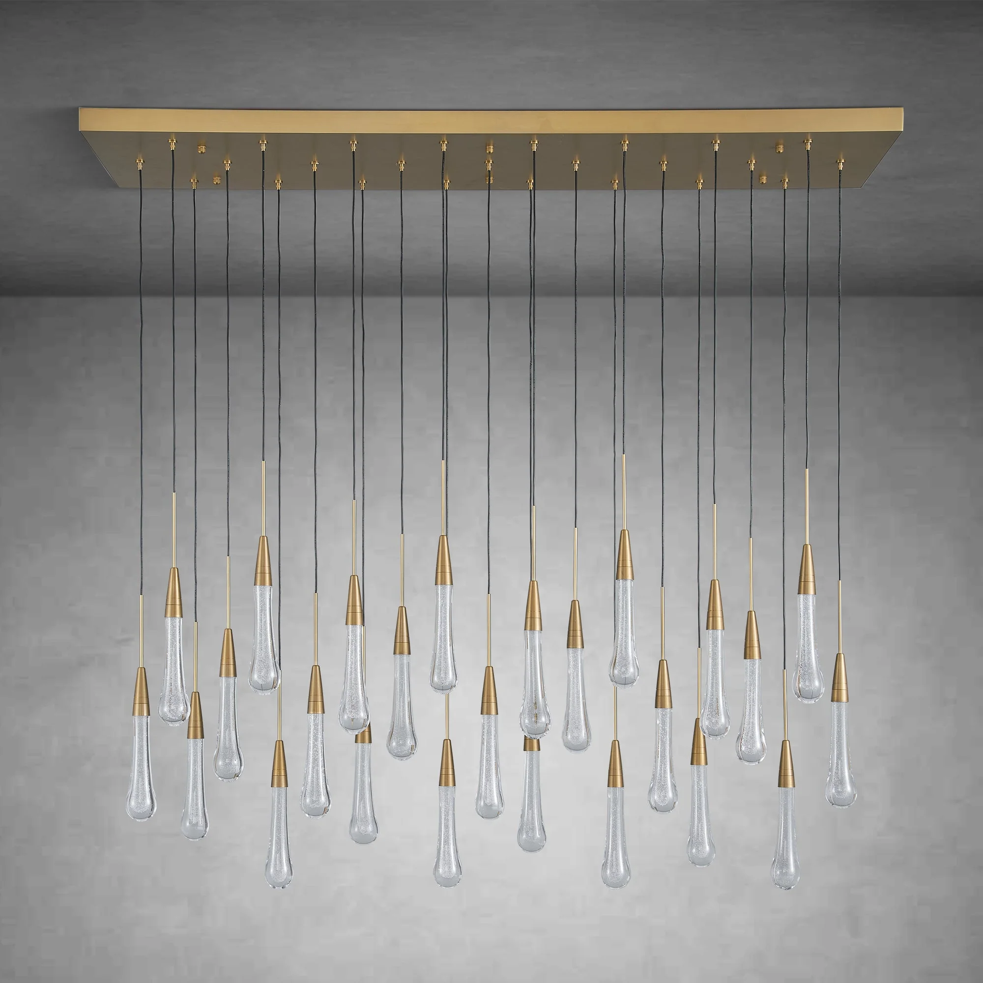 Cascade Glass Raindrop Chandelier - Luxury Grand Foyer & Staircase Lighting - Image 7
