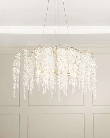 Cascading Crystal Branch Six-Light Chandelier - Image 3
