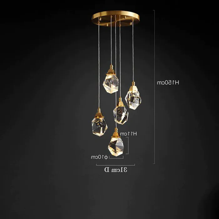 Cassian Postmodern Crystal Multi-Lights Pendant Chandelier - Image 3