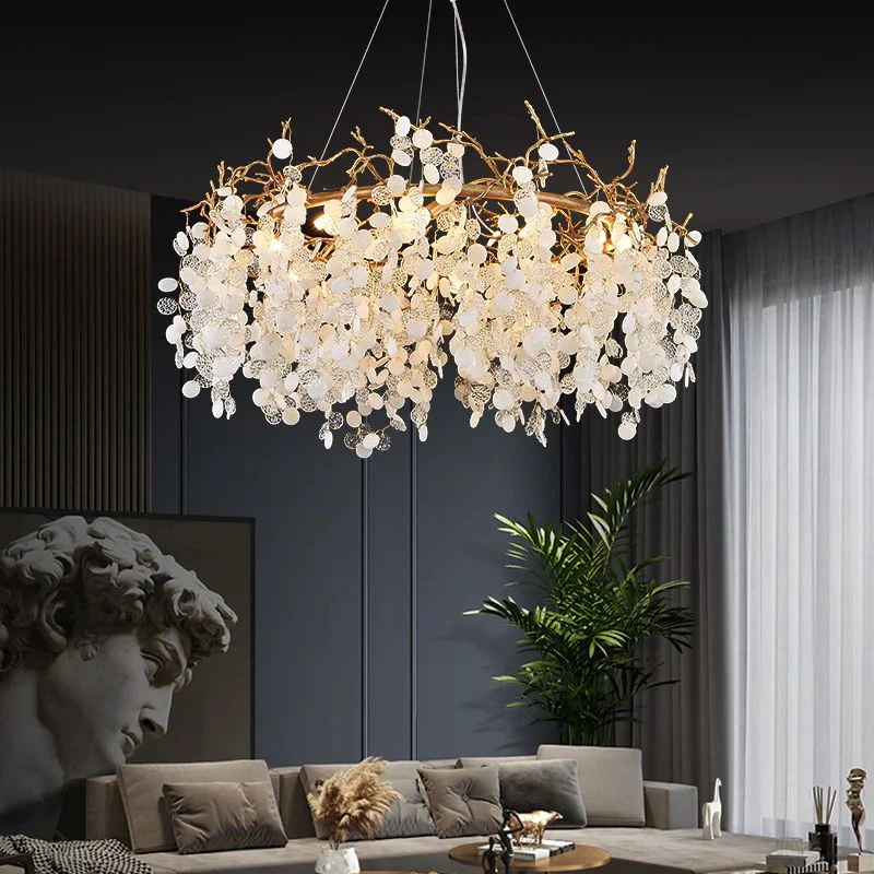 Cathy Round Circle Fortune Tree Round Branch Chandelier - Image 4