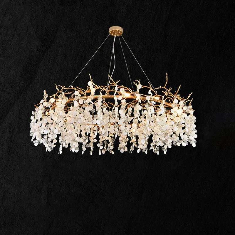 Cathy Round Circle Fortune Tree Round Branch Chandelier - Image 7