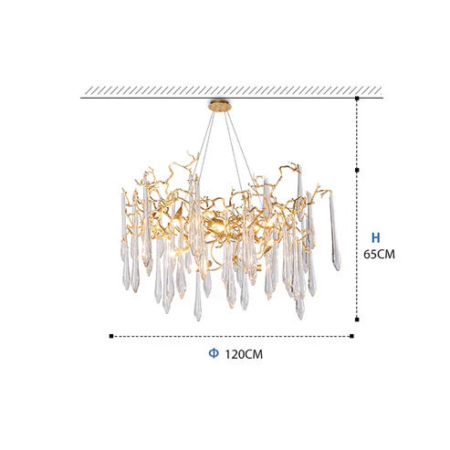 Cecily Modern Crystal Branch Chandelier - Image 7